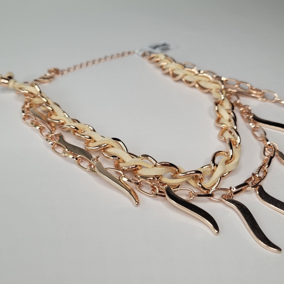 NWT Free People Sid Back Necklace in Rose Gold - Picture 6 of 8